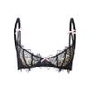 Cute and Spicy Natalie Sexy Lace Unlined Underwire Demi Bra (US, Cup Band, DD, 38, Black) view 2