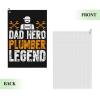SIYTUAU Dad Hero Plumber Legend Golf Towel 16 x 24 Inch Golf Towels for Golf Bags with Carabiner Clip Polyester Golf Towel Golf Accessories for Men Women view 2