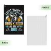 SIYTUAU I Just Want to Drink Beer and Jerk My Rod Golf Towel 16 x 24 Inch Golf Towels for Golf Bags with Carabiner Clip Polyester Golf Towel Golf Accessories for Men Women view 2