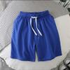 QOAAIE Athletic Running Shorts for Men Elastic Waist Straight Leg Shorts with Pockets Casual Summer Beach Shorts (Blue,3X-Large) view 2