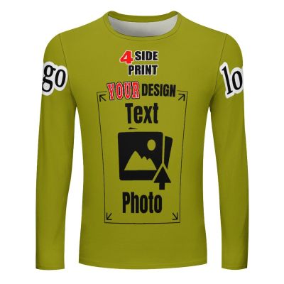 Custom Long Sleeves Shirts Bulk for Men Personalized Long Sleeves Shirts with Logo Name Photo Work Shirts for Business Olive 5X-Large