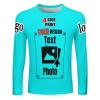 Custom Long Sleeves Shirts Bulk for Men Personalized Long Sleeves Shirts with Logo Name Photo Work Shirts for Business Cyan 5X-Large view 1