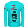 Custom Long Sleeves Shirts Bulk for Men Personalized Long Sleeves Shirts with Logo Name Photo Work Shirts for Business Cyan 5X-Large view 3