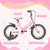 Betterland Folding Kids Bike,16 Inch Children Bicycle with Training Wheels and Dual Handbrakes Toddler Sport Bicycle for 3-9 Years Old Boys and Girls(Pink) view 3