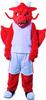 Red Giant Dragon Mascot Costume Adult Size for Men & Women with Built-in Fan Inside the Head view 2