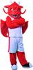 Red Giant Dragon Mascot Costume Adult Size for Men & Women with Built-in Fan Inside the Head view 4