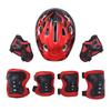 Eandarui 7Pcs Kids Protective Gear Set Adjustable Helmetand with Knee Elbow Wrist Safety Pads for Roller Scooter Skateboard Bicycle Red A One Size view 1