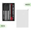 SIYTUAU USA Archery Flag Golf Towel 16 x 24 Inch Golf Towels for Golf Bags with Carabiner Clip Polyester Golf Towel Golf Accessories for Men Women view 2