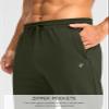 Pudolla Men's Fleece Lined Sweatpants with Zipper Pockets Winter Warm Water Resistant Athletic Pants for Workout Running(Olive Green XX-Large) view 2