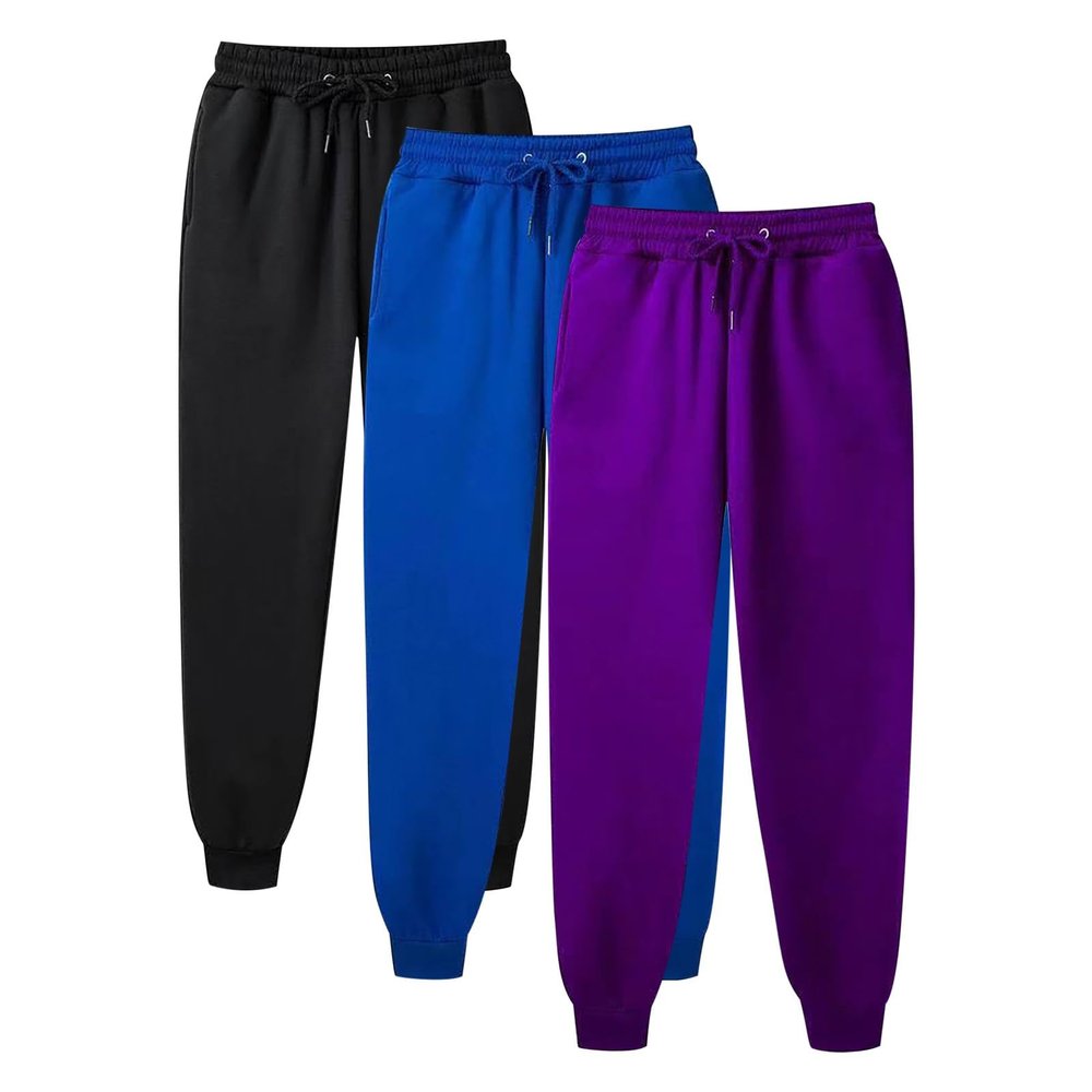 3 Pack Sweatpants for Women, Comfy Womens Sweatpants, Fall Winter Fleece Womens Joggers Workout Gym Running Trousers