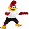 Red Roadrunner Bird Mascot Costume Adult Size for Men & Women with Built-in Fan Inside the Head
