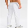 Pudolla Men's Fleece Lined Sweatpants with Zipper Pockets Winter Warm Water Resistant Athletic Pants for Workout Running(White Medium) view 4