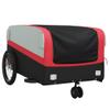 GOLINPEILO Bike Trailer Bicycle Cargo Trailer, Bike Wagon Trailer, Bike Cart with Safety Flag, Black and Red 99.2 lb Iron, 49.6"x24.8"x20.1" view 4
