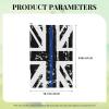 SIYTUAU Thin Blue Line UK Flag Golf Towel 16 x 24 Inch Golf Towels for Golf Bags with Carabiner Clip Polyester Golf Towel Golf Accessories for Men Women view 3