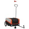 GOLINPEILO Bike Trailer Bicycle Cargo Trailer, Bike Wagon Trailer, Bike Cart with Safety Flag, Black and Orange 99.2 lb Iron, 54.3"x27.2"x22.8" view 2