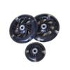 GXBHSP Light Up 120mm Scooter Front Wheels 80mm Kids Scooter Wheels Micro Scooter Replacement Wheels for 3-Wheeled Kid Push Kick Scooters Durable and Easy to Install (Black,3) view 1