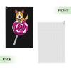 SIYTUAU Cute Corgi Dog Lollipop Golf Towel 16 x 24 Inch Golf Towels for Golf Bags with Carabiner Clip Polyester Golf Towel Golf Accessories for Men Women view 2
