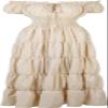 ADELCE Halloween Renaissance Costume for Women Medieval Chemise Dress Pirate Peasant Dress Tops Irish Under Dress Beige L view 1
