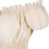 ADELCE Halloween Renaissance Costume for Women Medieval Chemise Dress Pirate Peasant Dress Tops Irish Under Dress Beige L view 4
