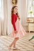 Arshiner Girls Open Front Bolero Shrug Kids Long Sleeve Cropped Elegant Cardigan Knit Sweater Red for 12-13 Years view 3