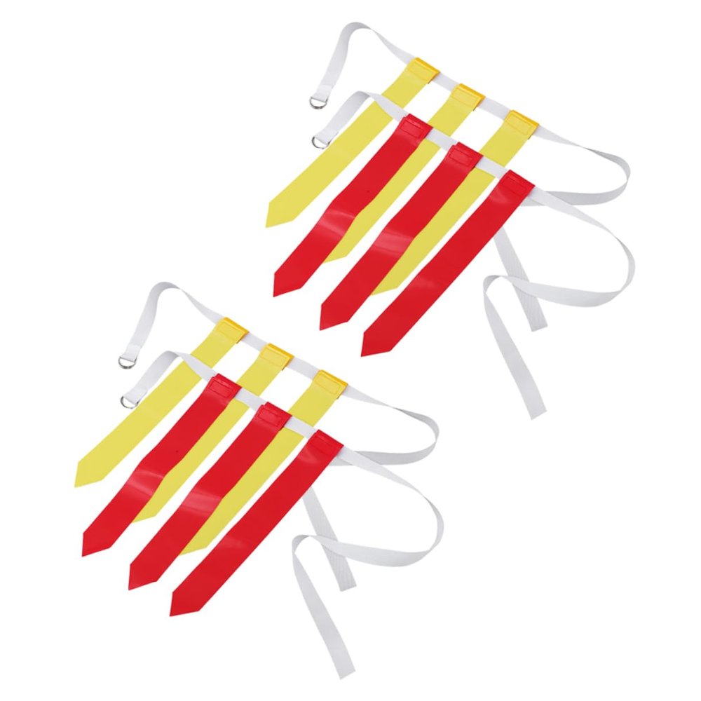 KICHOUSE 4pcs Wear-resistant Rugby Flag Belts Waist Team Flags for Football Training for Youth Games and Outdoor Activities