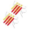 KICHOUSE 4pcs Wear-resistant Rugby Flag Belts Waist Team Flags for Football Training for Youth Games and Outdoor Activities view 1