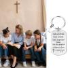 1 Corinthians 13:13 Inspirational Scripture Keychain with Cross - Bible Verse Matte Key Chain Religious Gift for Christian (1 Corinthians 13:13) view 2