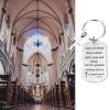 1 Corinthians 13:13 Inspirational Scripture Keychain with Cross - Bible Verse Matte Key Chain Religious Gift for Christian (1 Corinthians 13:13) view 3