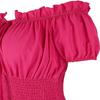 ADELCE Halloween Renaissance Costume for Women Medieval Chemise Dress Pirate Peasant Dress Tops Irish Under Dress Rose 3XL view 4