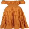 ADELCE Halloween Renaissance Costume for Women Medieval Chemise Dress Pirate Peasant Dress Tops Irish Under Dress Turmeric L view 2