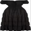 ADELCE Halloween Renaissance Costume for Women Medieval Chemise Dress Pirate Peasant Dress Tops Irish Under Dress Black M view 1