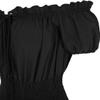 ADELCE Halloween Renaissance Costume for Women Medieval Chemise Dress Pirate Peasant Dress Tops Irish Under Dress Black M view 4