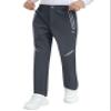 MoFiz Kids Waterproof Windproof Snow Ski Pants Boys Girls Outdoor Warm Winter Pants Thick Thermal Fleece Hiking Snowboard Rain Pants Grey Small view 4