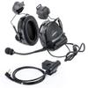 GLECTICAL Comta II Tactical Airsoft Shooting Wargame Headset,with mic Without Noise Cancellation Function,Sponge Ear Pads with ARC Rail Adapter and U94 PTT Kenwood Adapter for Airsoft Sports BK view 1