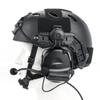 GLECTICAL Comta II Tactical Airsoft Shooting Wargame Headset,with mic Without Noise Cancellation Function,Sponge Ear Pads with ARC Rail Adapter and U94 PTT Kenwood Adapter for Airsoft Sports BK view 3