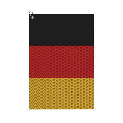 SIYTUAU Flag of Germany Golf Towel 16 x 24 Inch Golf Towels for Golf Bags with Carabiner Clip Polyester Golf Towel Golf Accessories for Men Women