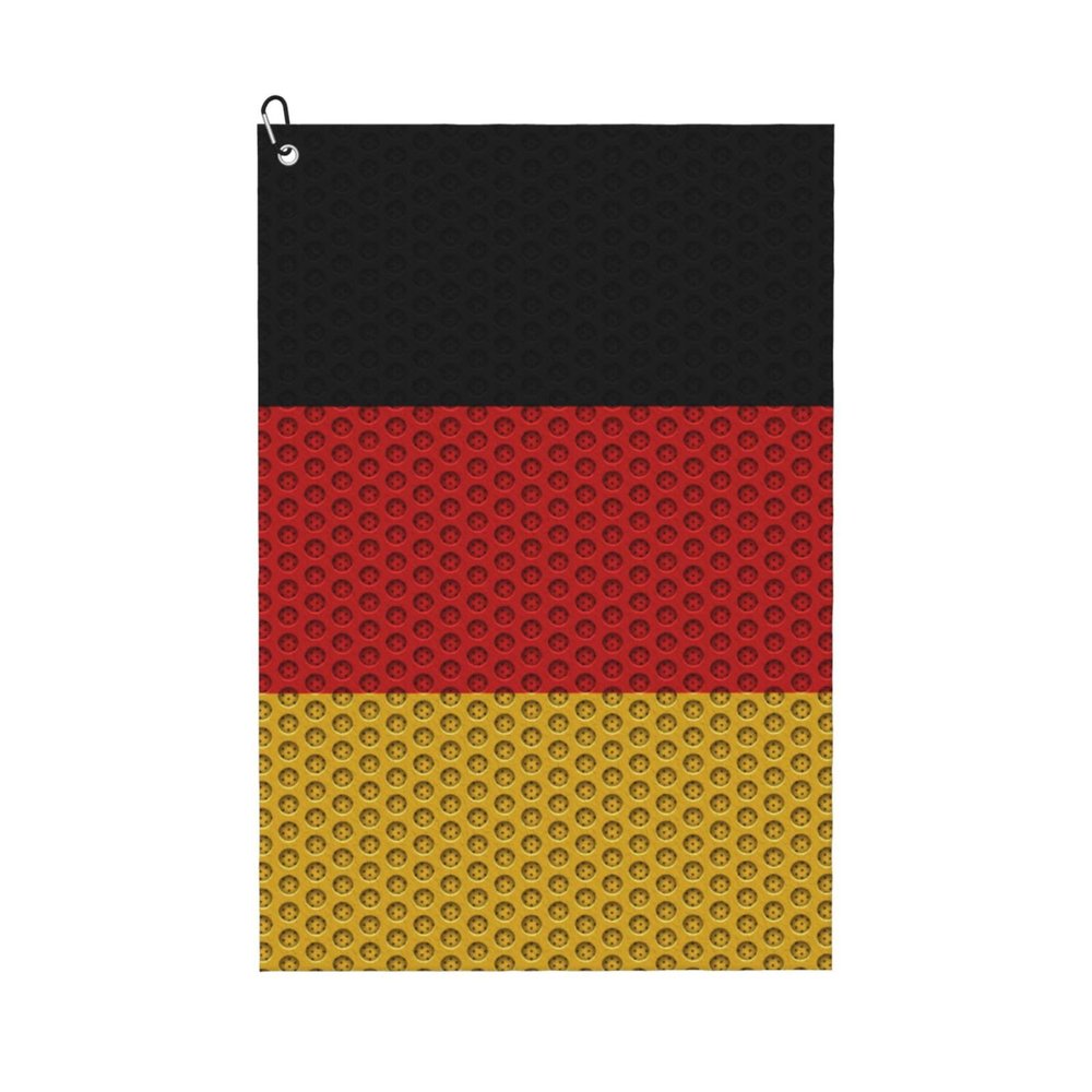 SIYTUAU Flag of Germany Golf Towel 16 x 24 Inch Golf Towels for Golf Bags with Carabiner Clip Polyester Golf Towel Golf Accessories for Men Women