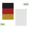 SIYTUAU Flag of Germany Golf Towel 16 x 24 Inch Golf Towels for Golf Bags with Carabiner Clip Polyester Golf Towel Golf Accessories for Men Women view 2