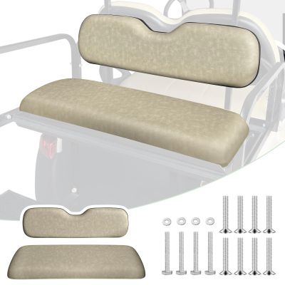 HEOHOU Universal Golf Cart Rear seat Replacement Cushions for EZGO,Yamaha,Club Car Rear Flip Seat,Golf Cart Back Seat Cushions,for EZGO RXV Rear Seat,Seat Bottom and Back Cushion Set,Stone Beige