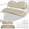 HEOHOU Universal Golf Cart Rear seat Replacement Cushions for EZGO,Yamaha,Club Car Rear Flip Seat,Golf Cart Back Seat Cushions,for EZGO RXV Rear Seat,Seat Bottom and Back Cushion Set,Stone Beige view 1