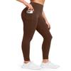 HeyNuts Workout Pro 7/8 Leggings with Pockets for Women, High Waisted Compression Tummy Control Workout Yoga Buttery Soft Pants Java Coffee_25'' XL(14) view 1