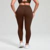 HeyNuts Workout Pro 7/8 Leggings with Pockets for Women, High Waisted Compression Tummy Control Workout Yoga Buttery Soft Pants Java Coffee_25'' XL(14) view 4