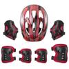Eandarui 7Pcs Kids Protective Gear Set Adjustable Helmetand with Knee Elbow Wrist Safety Pads for Roller Scooter Skateboard Bicycle Red C One Size view 1