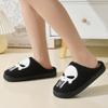 V OPXIN Halloween Slippers for Women Men Pumpkin Spooky Ghost Slippers Cozy Plush Warm Slip-on House Slippers Shoes for Indoor Outdoor Halloween Gifts view 2