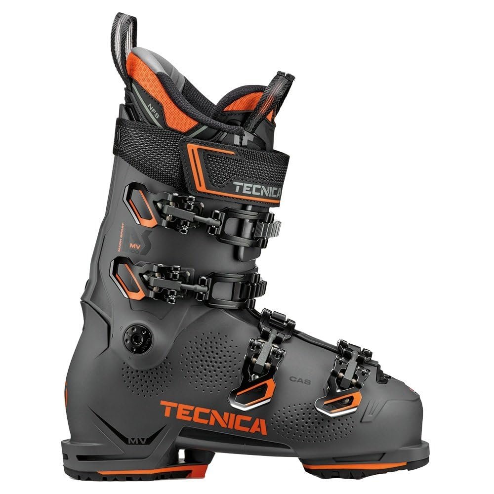 Tecnica Mach Sport MV 100 All Mountain/Sport Performance Men's Downhill Ski Boot (Race Grey, 30.5)