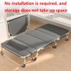Heavy Duty Camp Cot for Adults for Adults with Mattress and Pillow, 4-Level Adjustable Portable Folding Bed Enlarge Width Comfortable Sleeping Cots for Indoor Outdoor(190 * 68 * 30cm) view 2