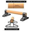 SELEWARE Wood Push Up Bars & Parallettes Bundle - Anti-Slip Handstand Bars for Calisthenics, Fitness, Floor Workouts - Solid Wood with Sturdy Metal Bracket, Supports 600 lbs view 4