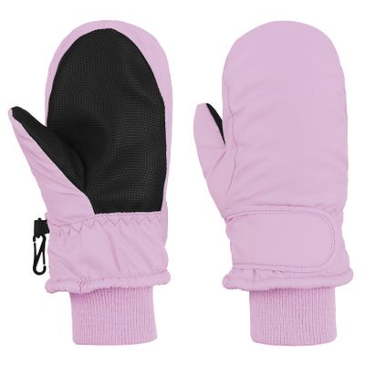 Toddler Mittens Snow Gloves for Kids Waterproof Toddler Gloves Winter Baby Boys Girls Warm Ski Mittens Light Pink 2-4 Years