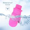 Toddler Mittens Snow Gloves for Kids Waterproof Toddler Gloves Winter Baby Boys Girls Warm Ski Mittens Light Pink 2-4 Years view 3
