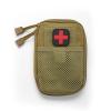 Mini Medical Bag,Portable Molle Military First Aid Kit,Empty Medical Bag Waterproof Bug Out Bag for Travel Hiking Outdoor Camping Multifunction Emergency Medicine Storage Bag-7x5 inch(Mud) view 1